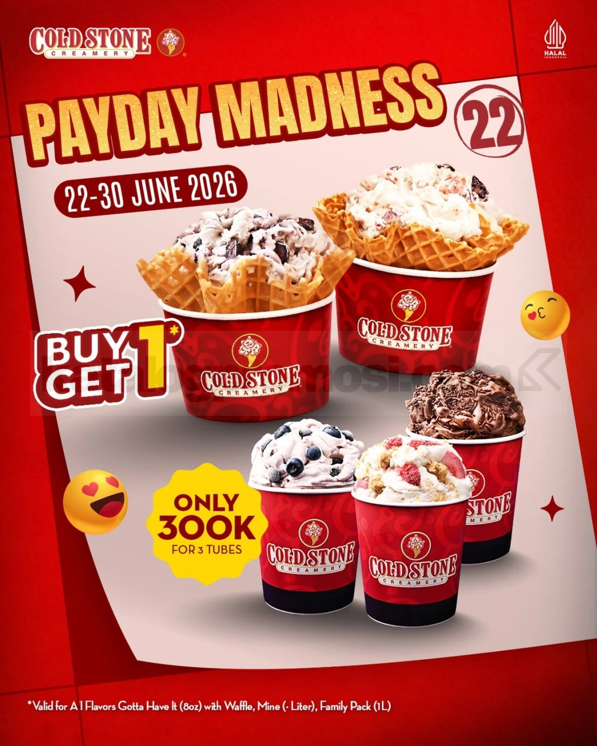 Promo Cold Stone Payday: Beli 2 Es Krim, Gratis 1!