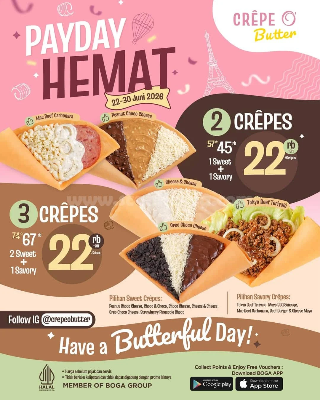 Promo Crepe O Butter: Bundling Hemat Gajian Mulai Rp 22 Ribu