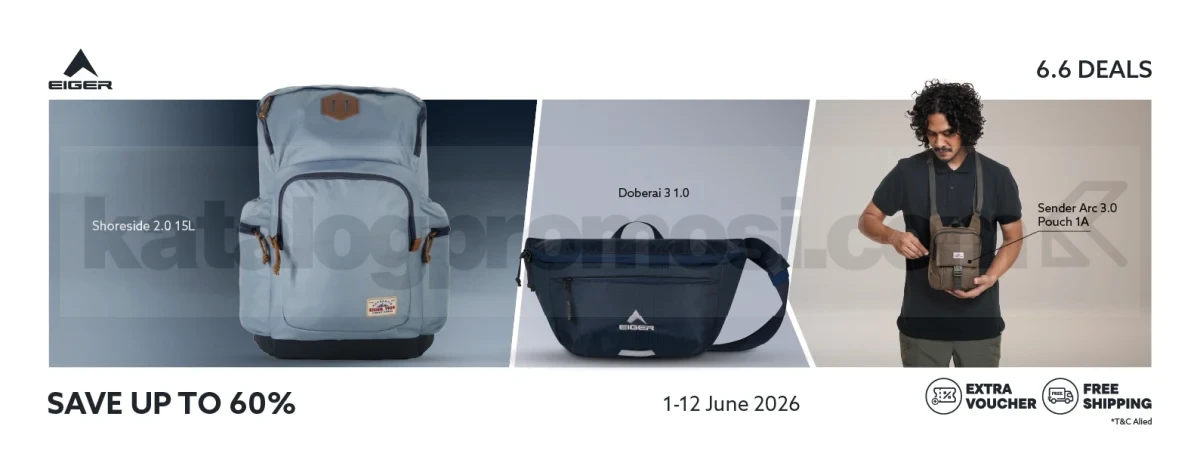 Promo Eiger 6.6: Diskon Hingga 60% & Gratis Ongkir!