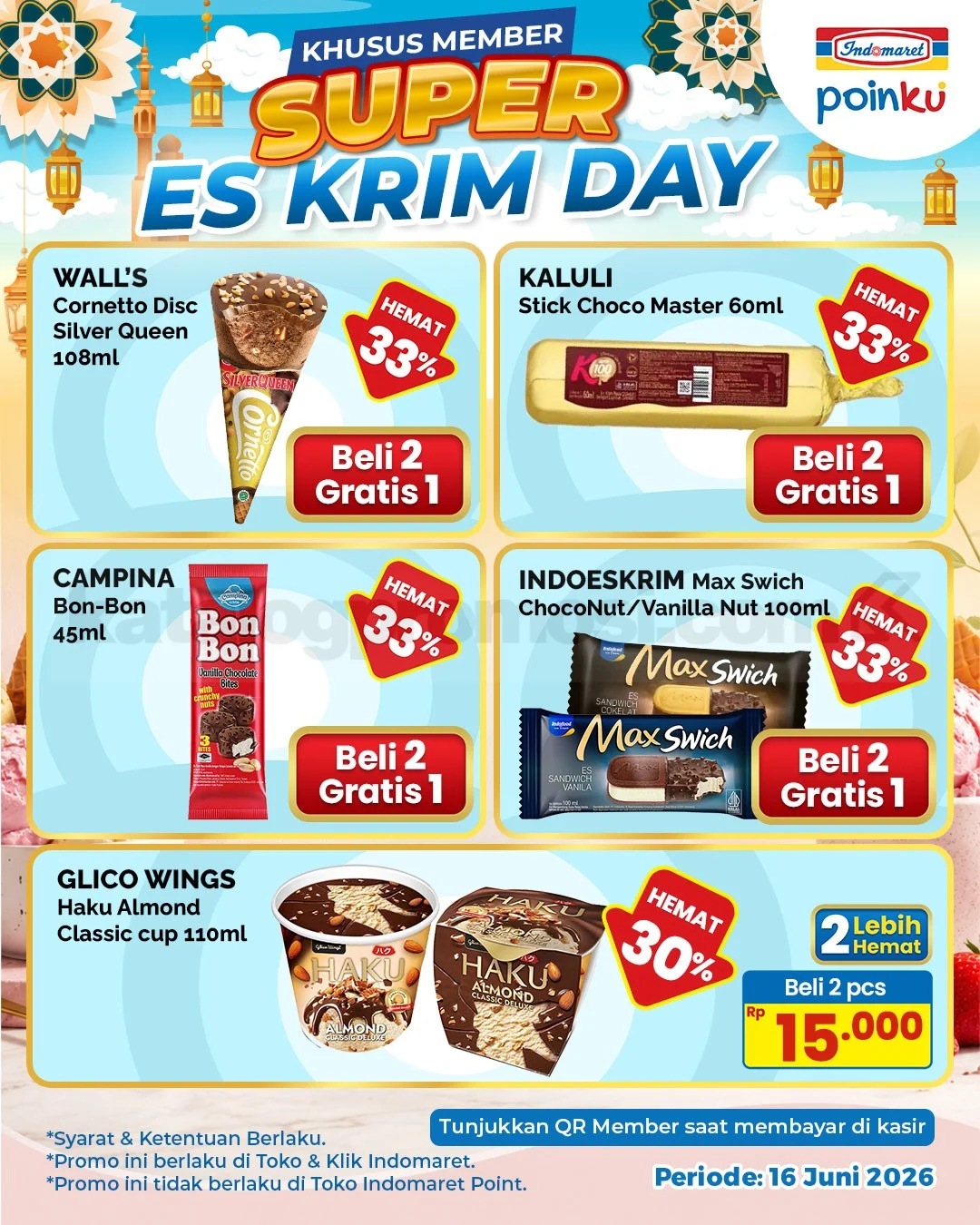 Promo Es Krim Indomaret: Beli 2 Gratis 1 Khusus Member!