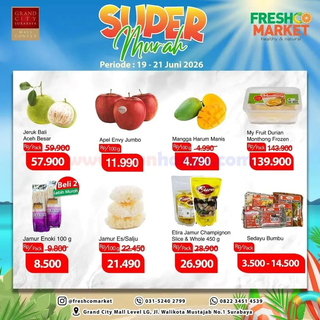 Promo Freshco Market: Belanja Hemat Akhir Pekan 19-21 Juni 2026!