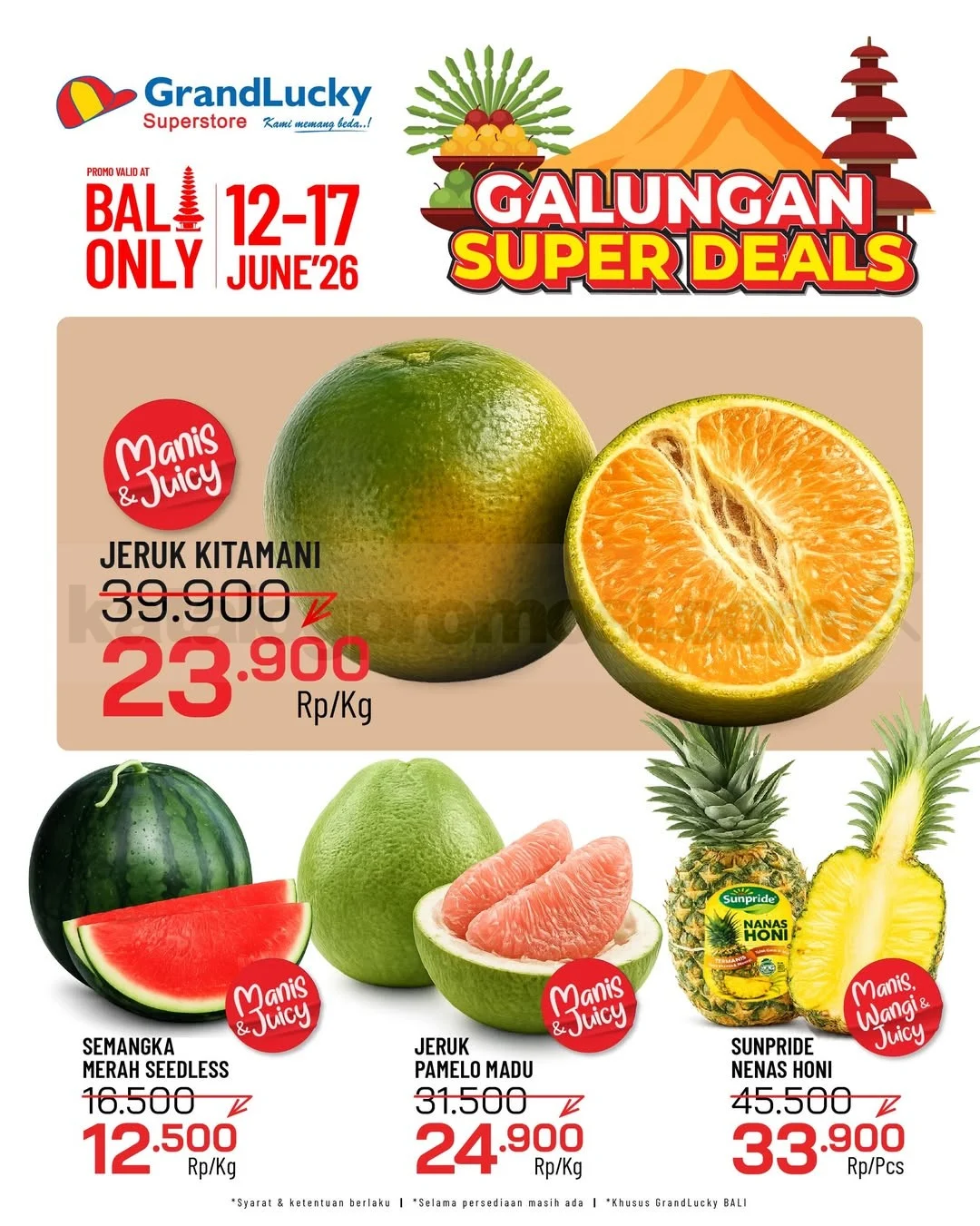 Promo GrandLucky JSM 12-14 Juni 2026: Belanja Hemat Akhir Pekan!