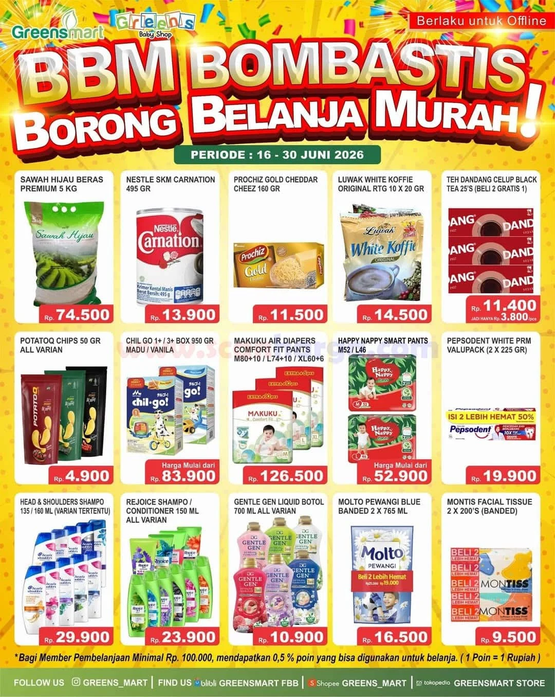 Promo Greensmart Akhir Juni: Hemat Belanja Weekend 16-30 Juni 2026