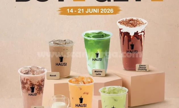 promo haus anniversary beli 1 gratis 1 minuman favorit