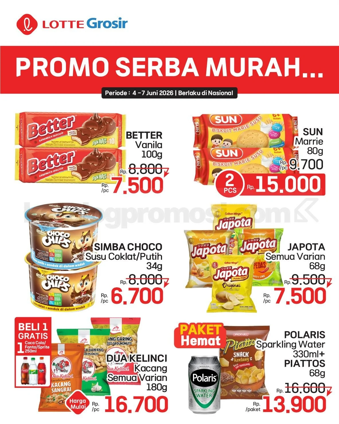 Promo HITS LOTTE Grosir Akhir Pekan 4-7 Juni 2026: Belanja Hemat!