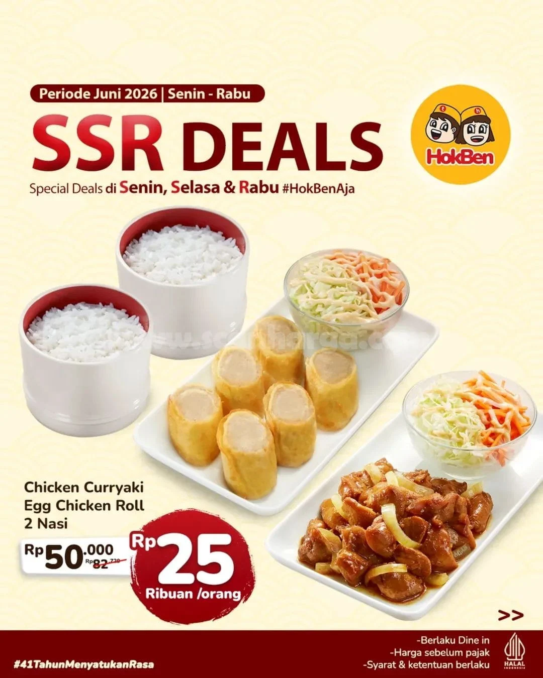Promo HokBen: Paket Hemat SSR Deals Mulai Rp 25.000