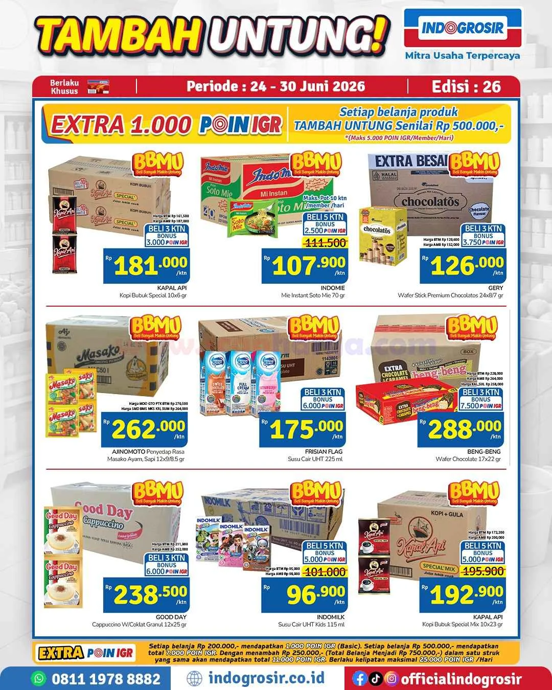 Promo Indogrosir: Tambah Untung 24-30 Juni 2026!