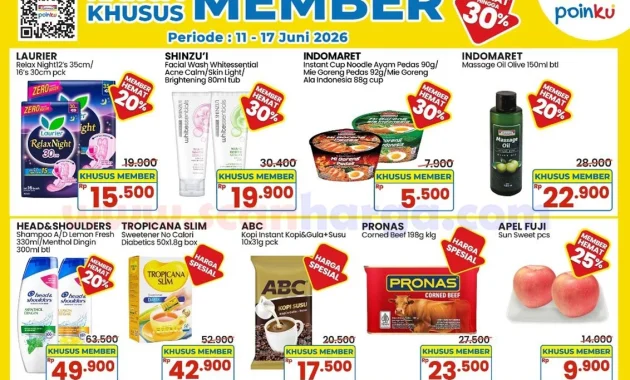 promo indomaret hemat hingga 30 khusus member 11 17 juni 2026