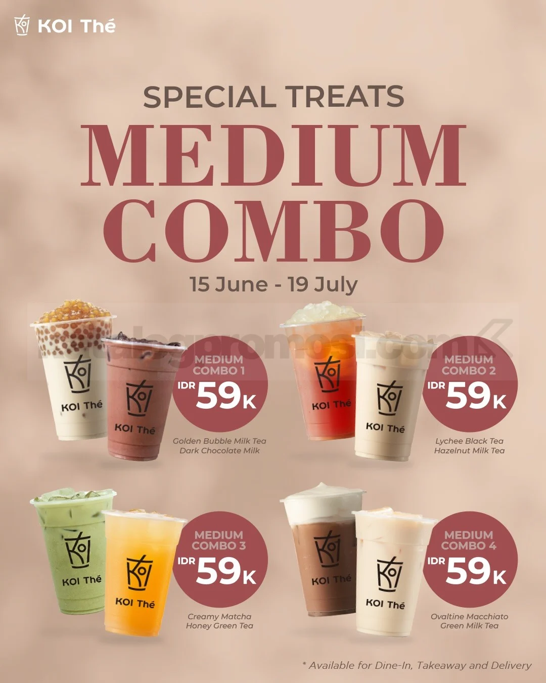 Promo KOI Thé: Paket Hemat 2 Minuman Medium Hanya Rp 59 Ribu