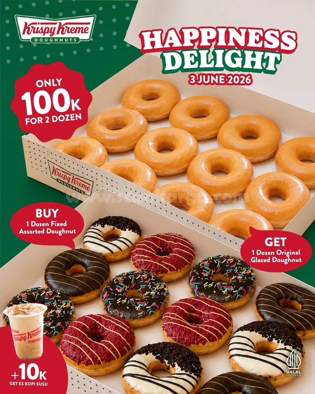 Promo Krispy Kreme: 2 Lusin Donat Rp 100 Ribu, Nikmati Kelezatan Ganda!