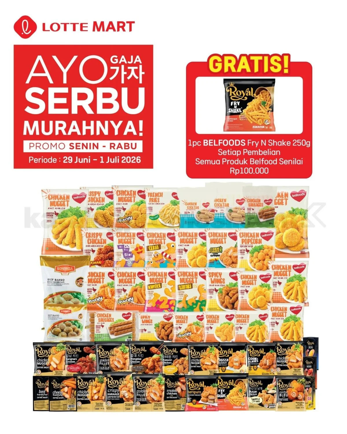 Promo Lotte Mart Weekday Serbu: Diskon Heboh 29 Juni - 1 Juli 2026