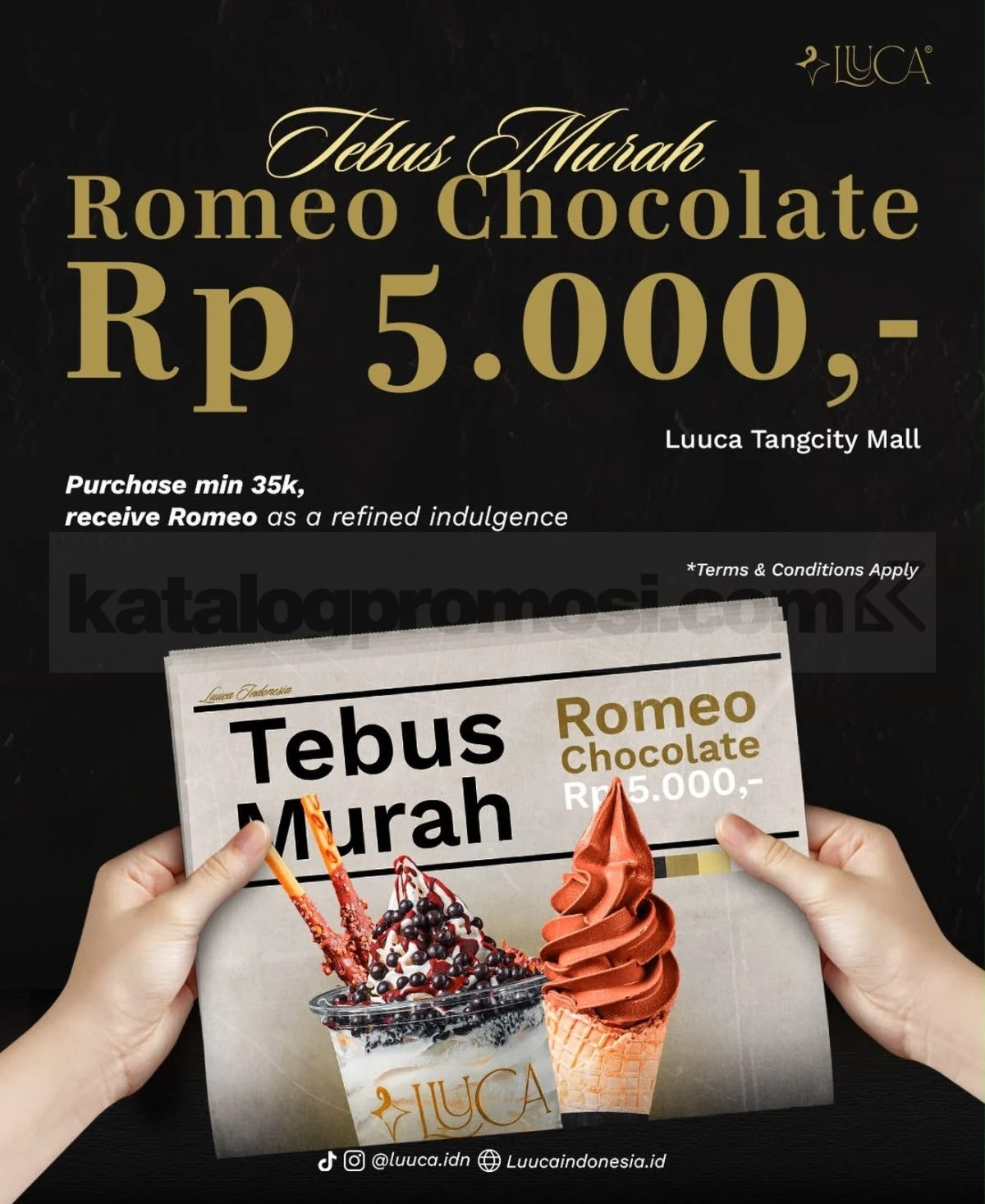 Promo Luuca: Romeo Chocolate Tebus Murah Rp 5.000 di Tangcity