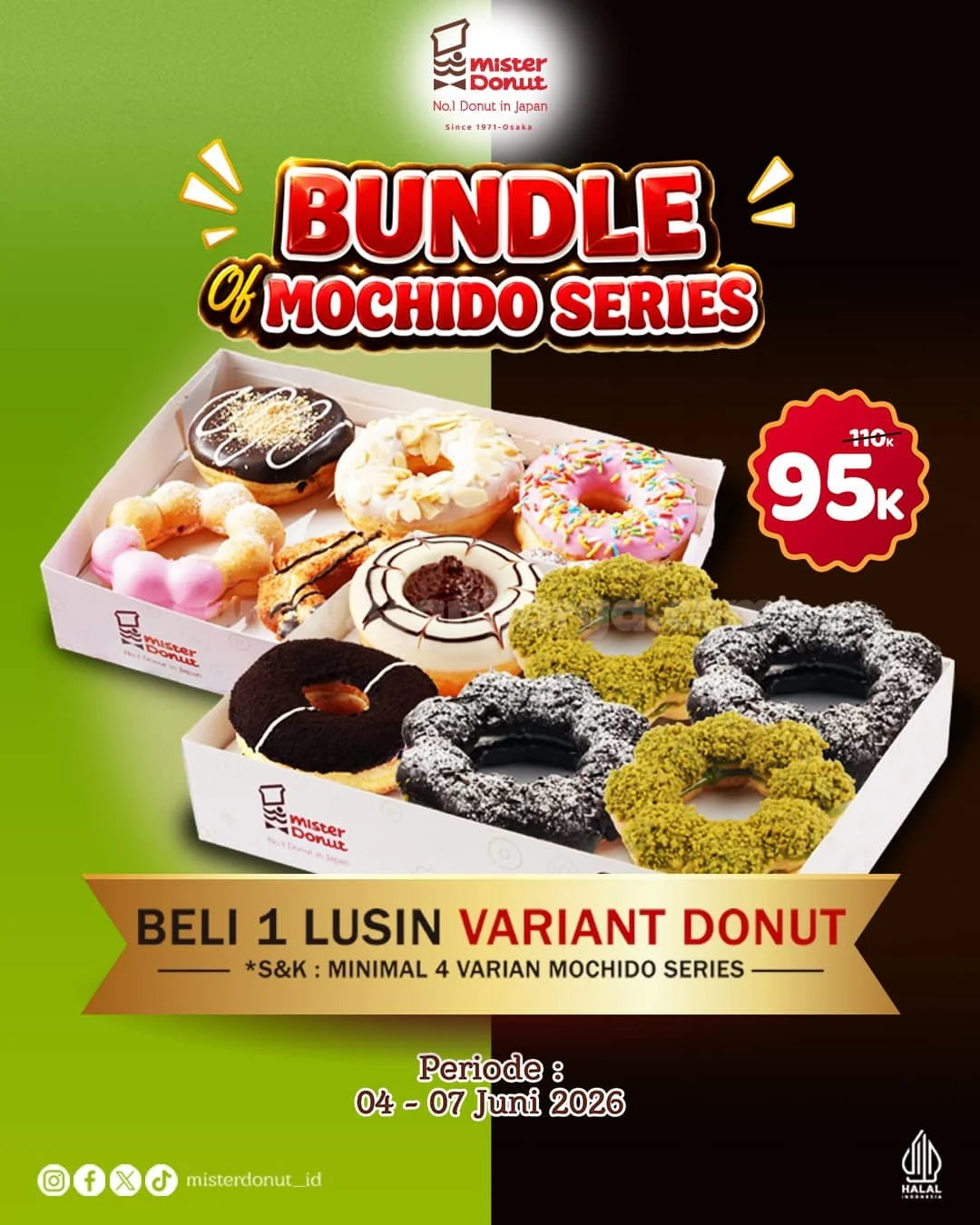 Promo Mister Donut: Bundle Mochido Hemat Rp 15 Ribu!