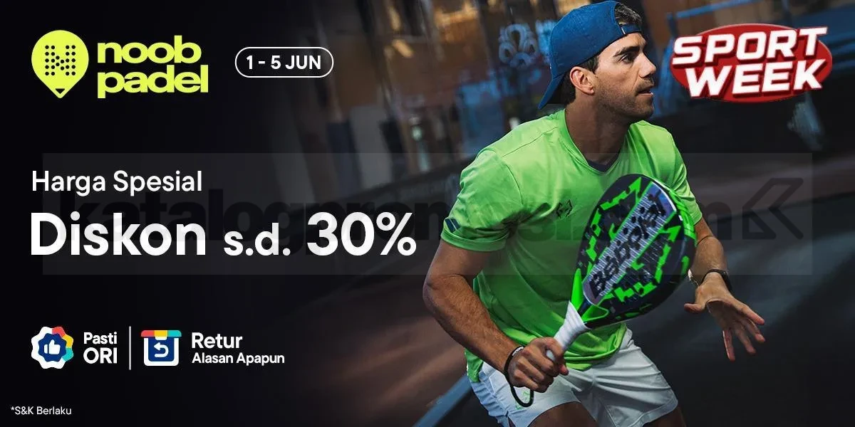 Promo Noob Padel: Diskon 30% & Garansi Ori di Blibli