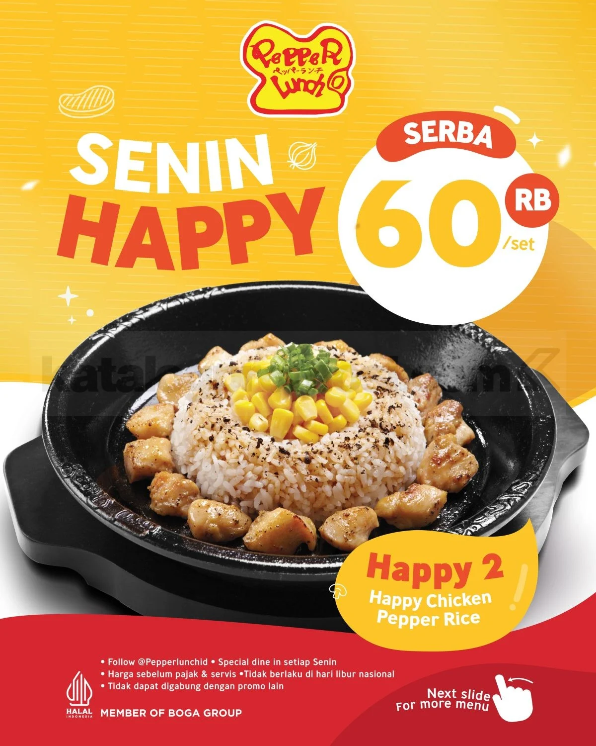 Promo Pepper Lunch: Makan Hemat Tiap Senin Rp60 Ribu!