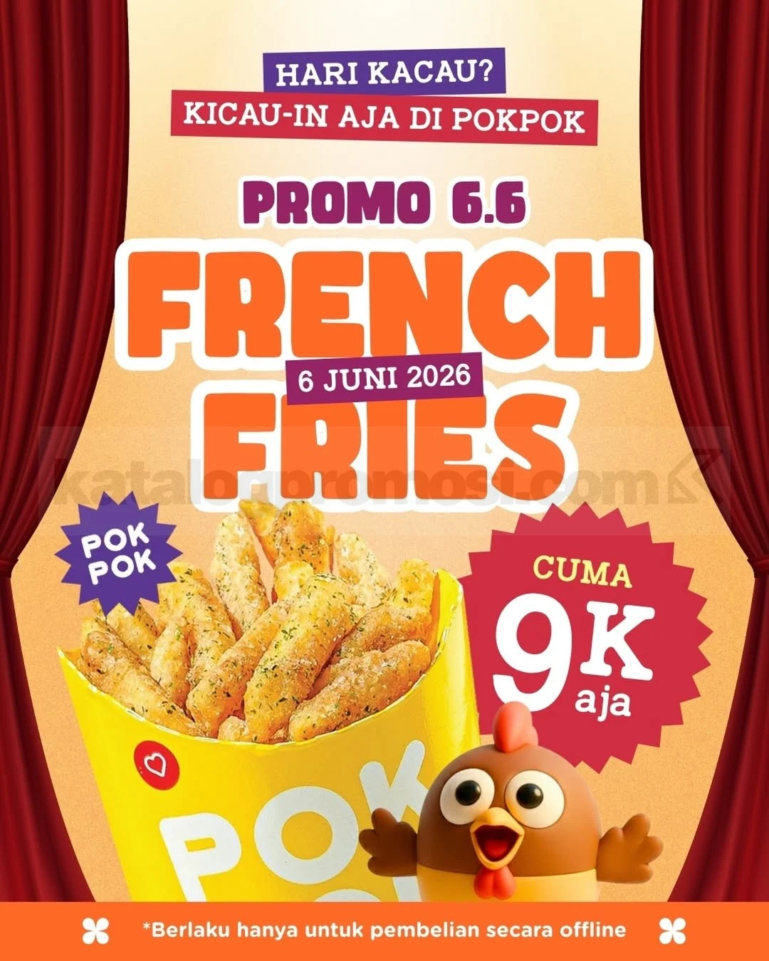 Promo PokPok 6.6: French Fries Lezat Cuma Rp 9.000!