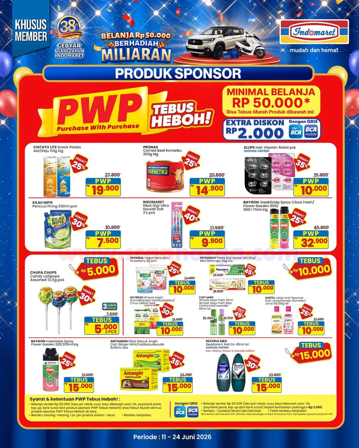 Promo PWP Indomaret: Tebus Murah Produk Pilihan 11-24 Juni