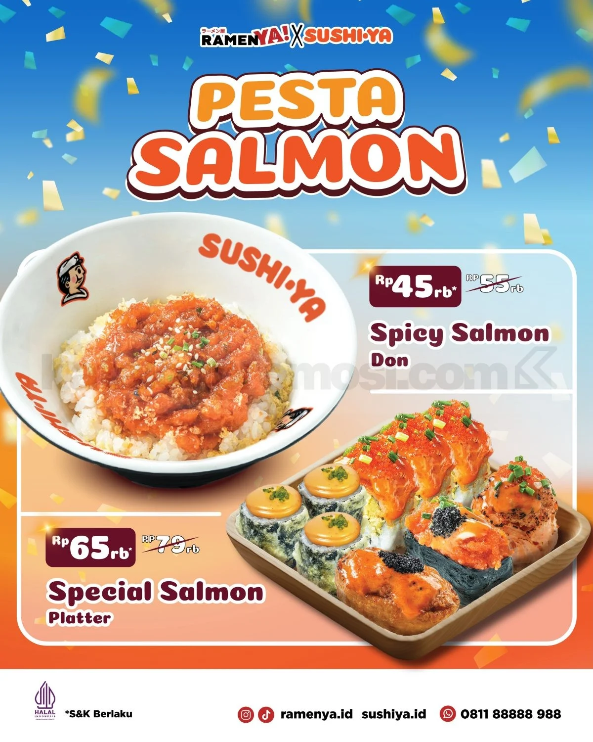 Promo RamenYA x SushiYA: Pesta Salmon Hemat Mulai Rp 45.000
