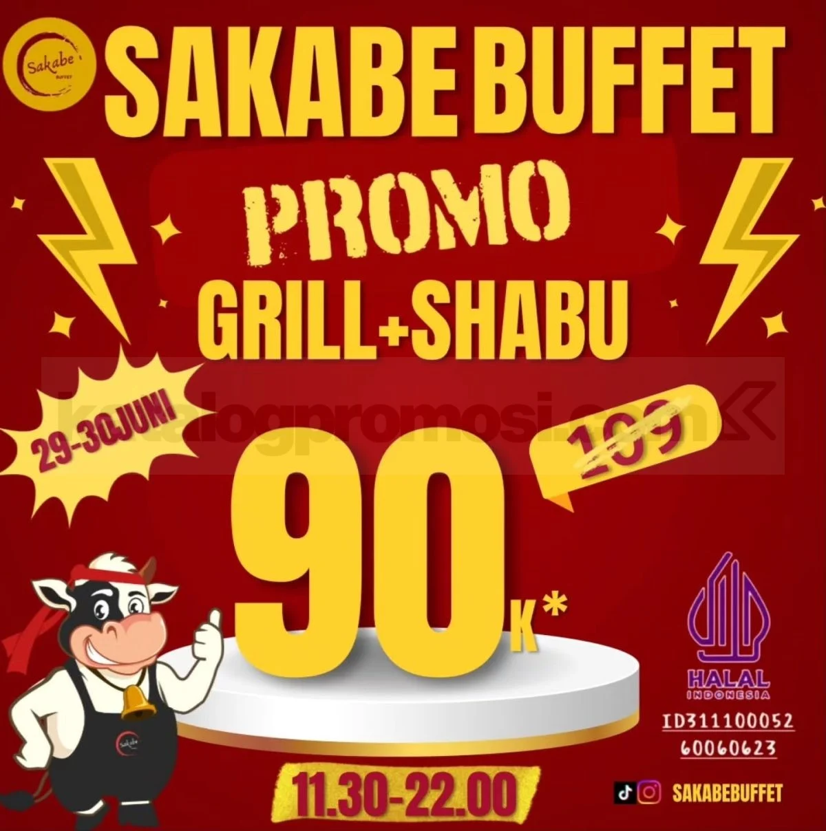 Promo Sakabe: All-You-Can-Eat Grill & Shabu Rp90 Ribu!