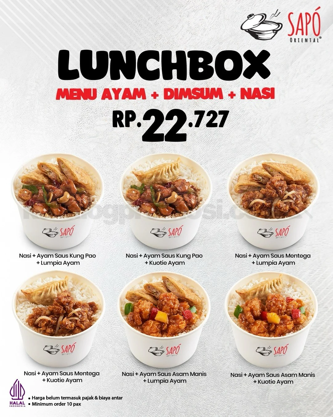 Promo Sapo Oriental: Lunchbox Hemat & Praktis Rp 22.727!