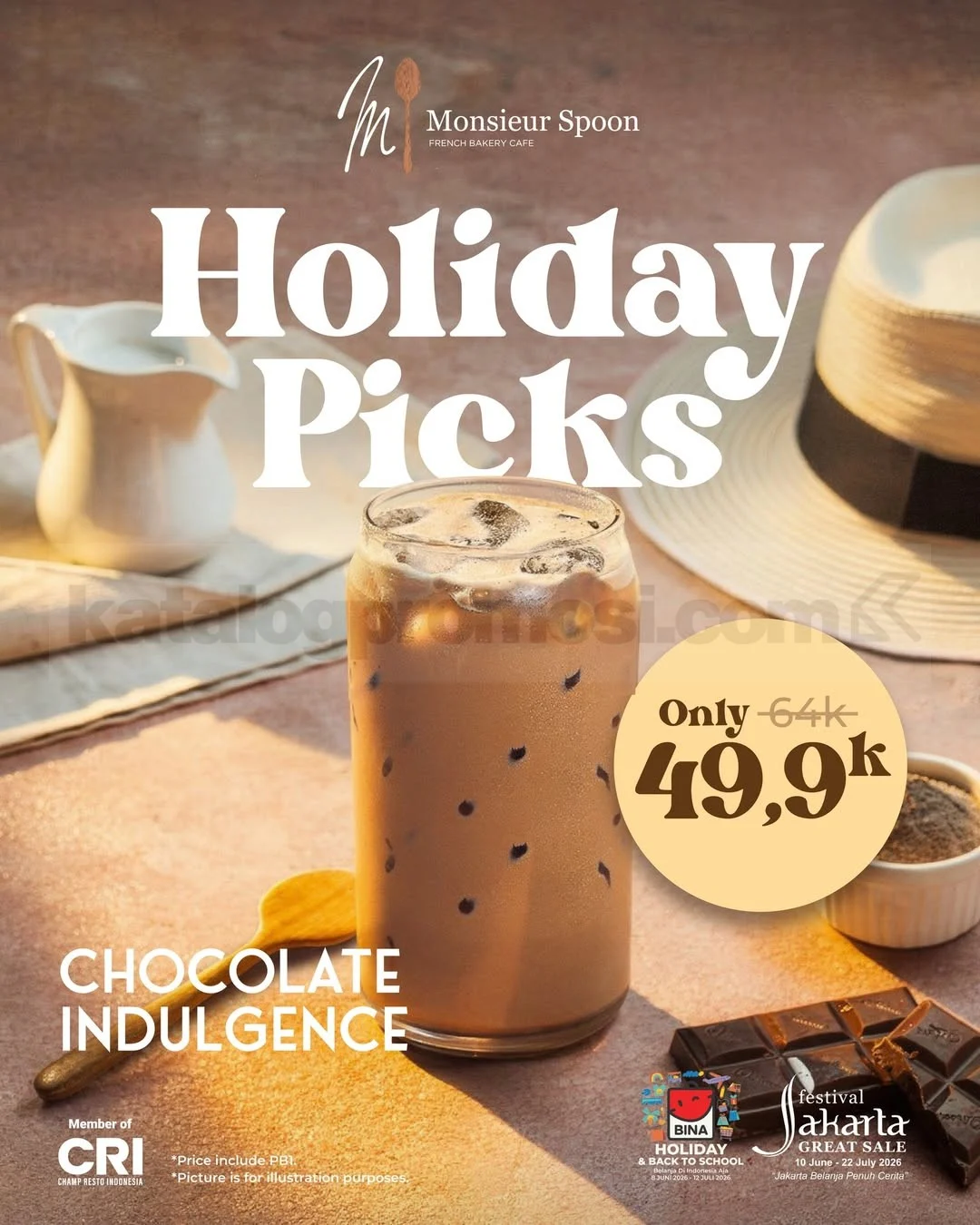 Promo Spesial Monsieur Spoon: Nikmati Cokelat Premium Rp 49.900