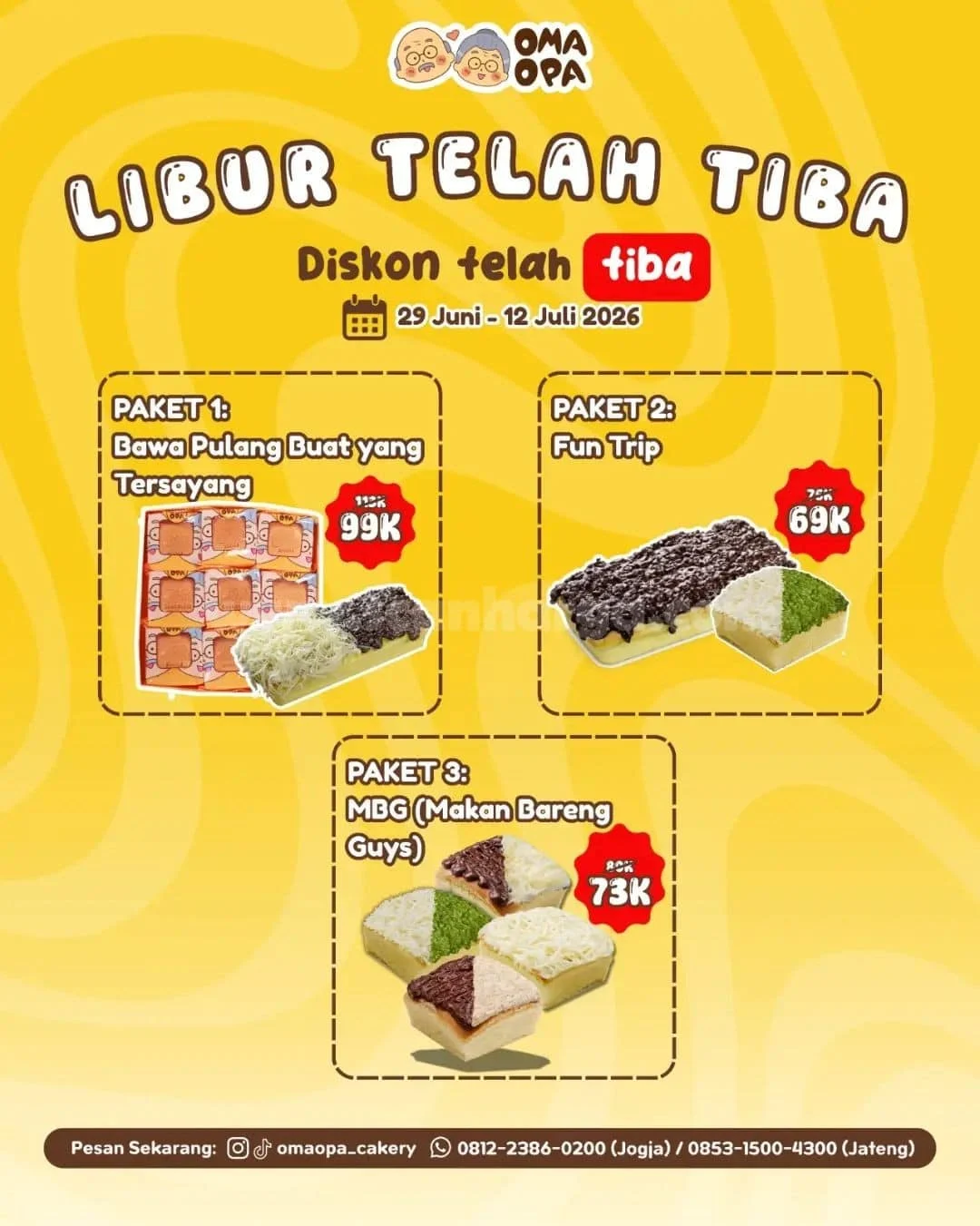 Promo Spesial Oma Opa Cakery: Paket Favorit Mulai 69 Ribu!
