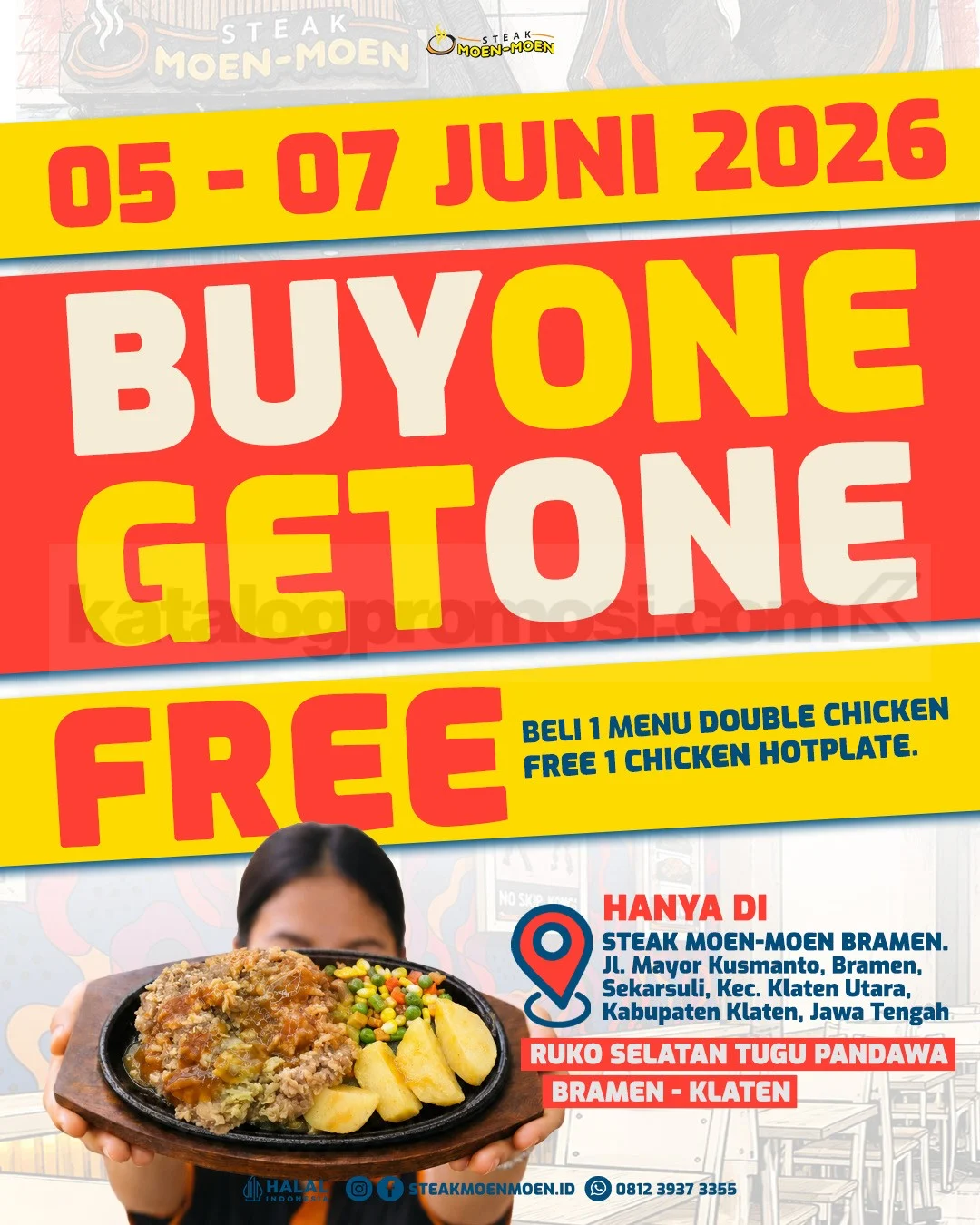 Promo Steak Moen Moen Klaten: Beli 1 Gratis 1 Spesial!