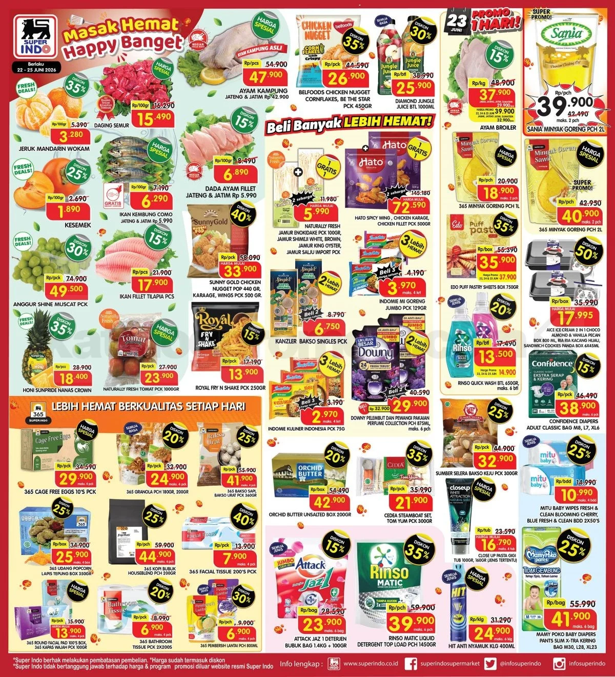 Promo Superindo Weekday 22-25 Juni 2026: Belanja Hemat!