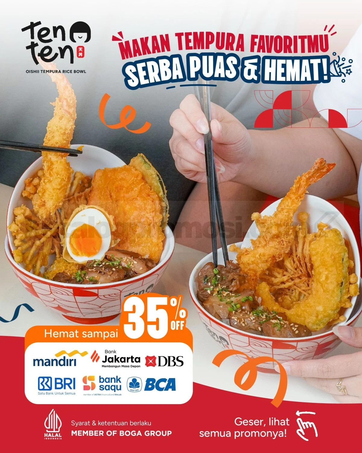 Promo TenTen: Makan Tempura Hemat Diskon hingga 35%