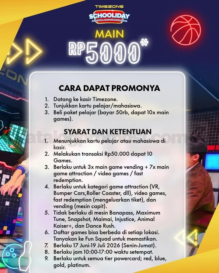 Promo Timezone Schooliday: Main Seru, Hemat!