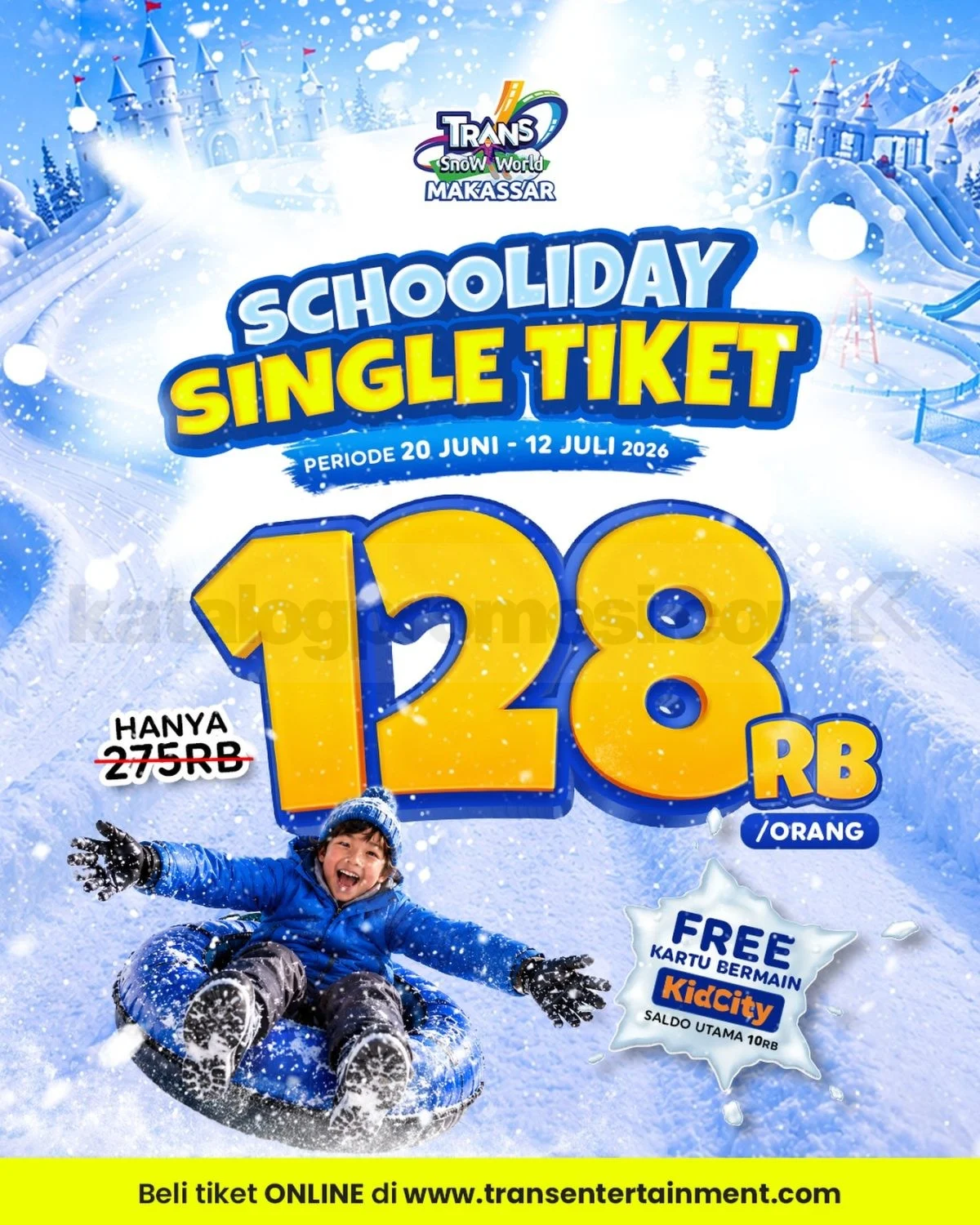 Promo Trans Snow World Makassar: Salju Seru & Gratis KidCity