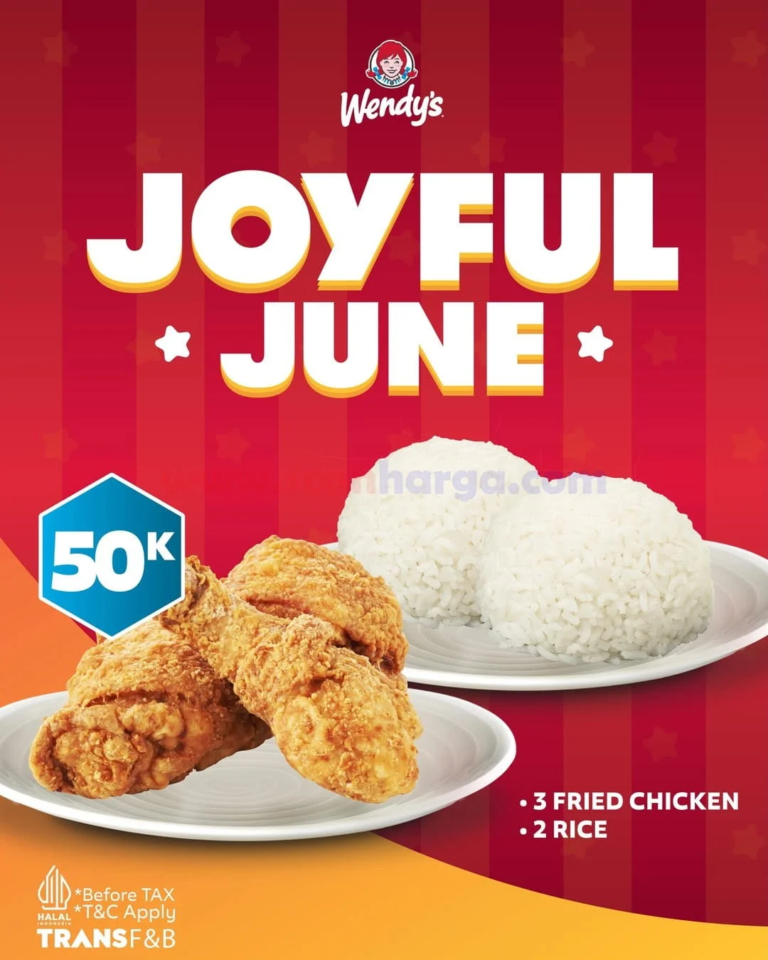 Promo Wendy's: Paket Hemat Joyful June Cuma Rp 50.000!