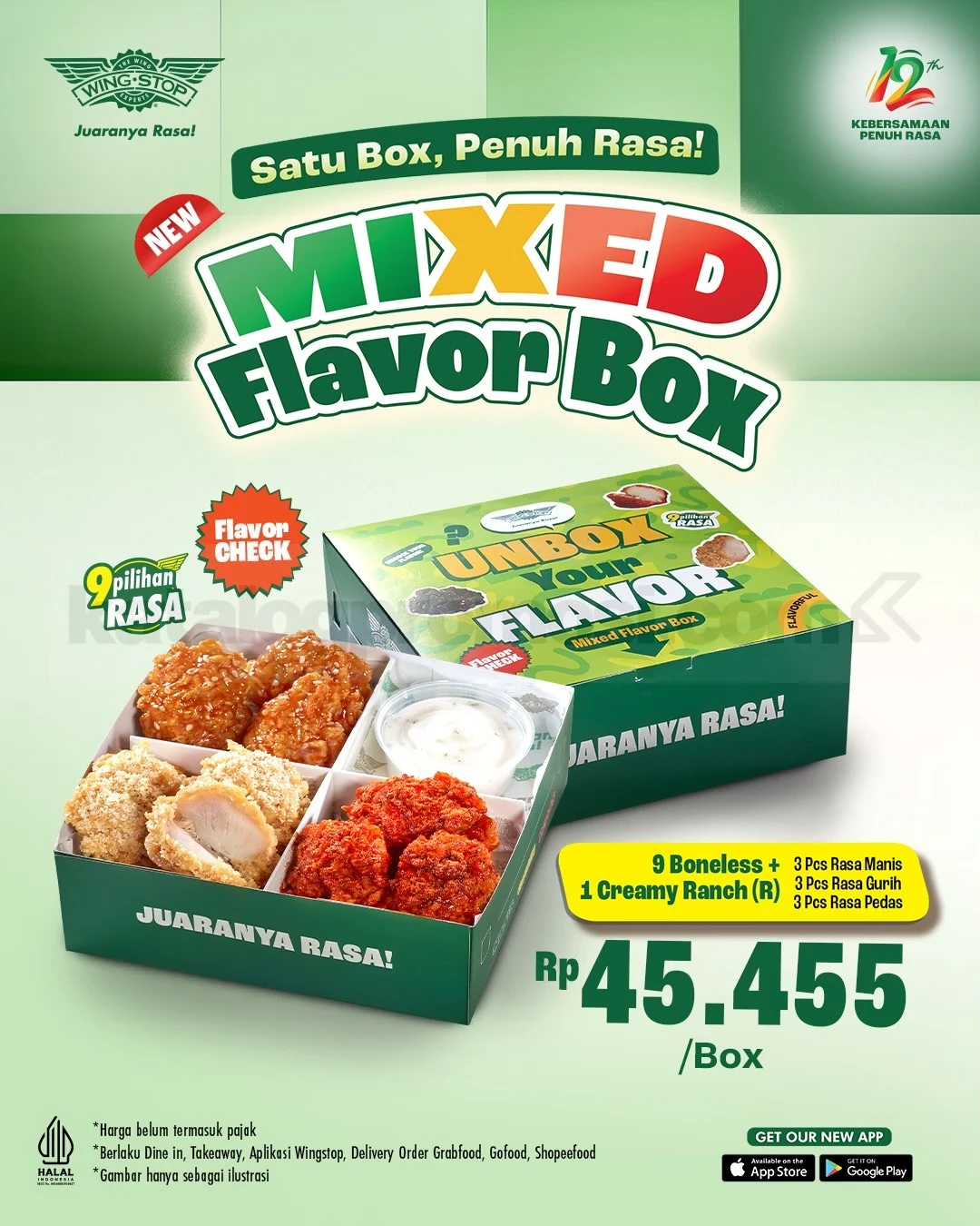 Promo Wingstop: Nikmati 9 Boneless Pilihan Rasa Cuma Rp 45.455!