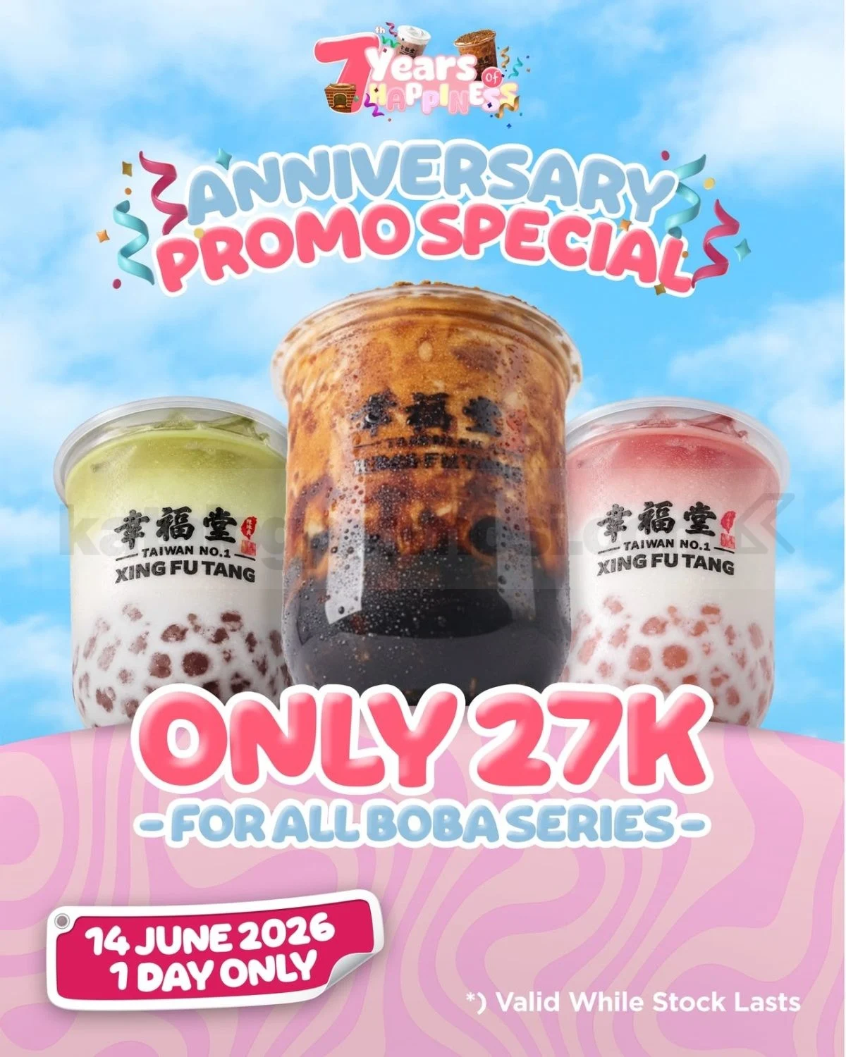 Promo Xing Fu Tang: Boba Rp 7 Ribu, Khusus Mandiri!