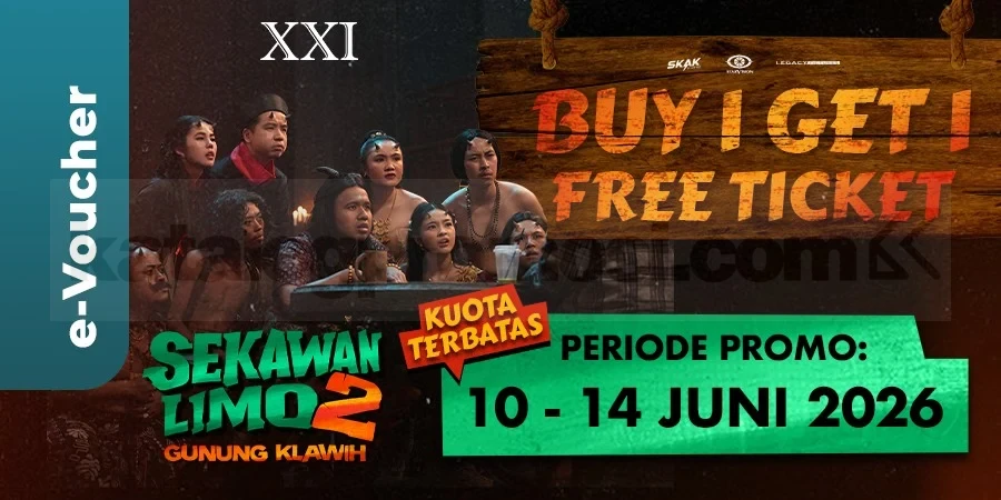 Promo XXI: Beli 1 Gratis 1 Film Sekawan Limo 2 Gunung Klawih!