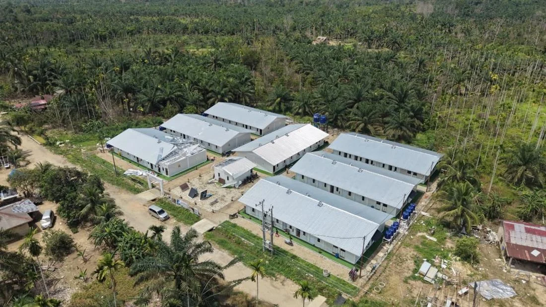 PTPP dan PU Perbaiki Huntara Terdampak Angin Kencang di Aceh Utara