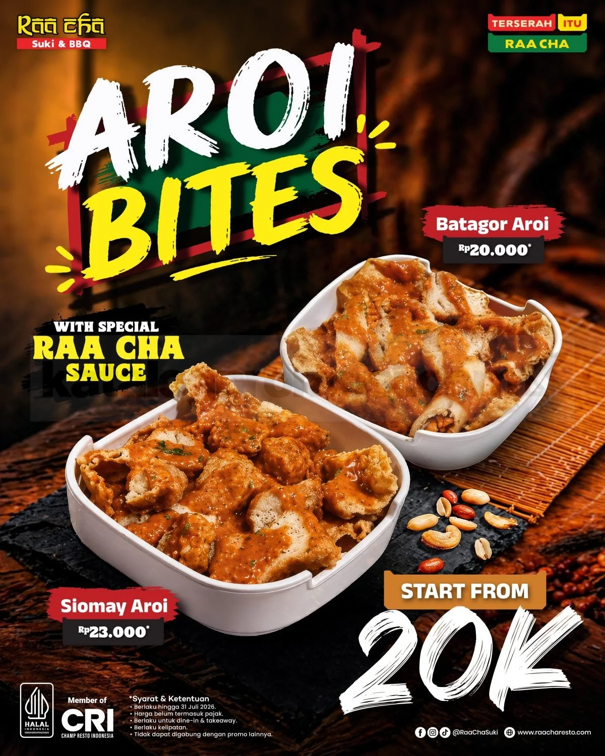 Raa Cha Sajikan Aroi Bites, Nikmati Batagor/Siomay Spesial Mulai Rp 20.000