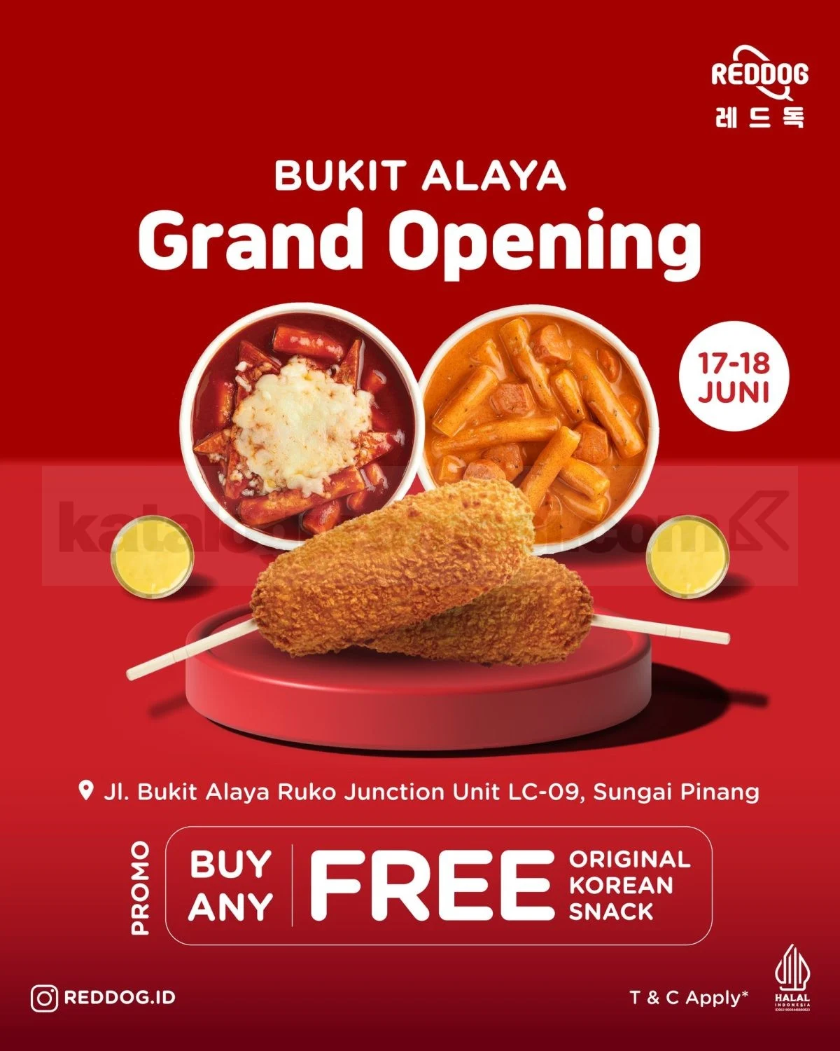 REDDOG Bukit Alaya Grand Opening: Gratis Korean Snack!
