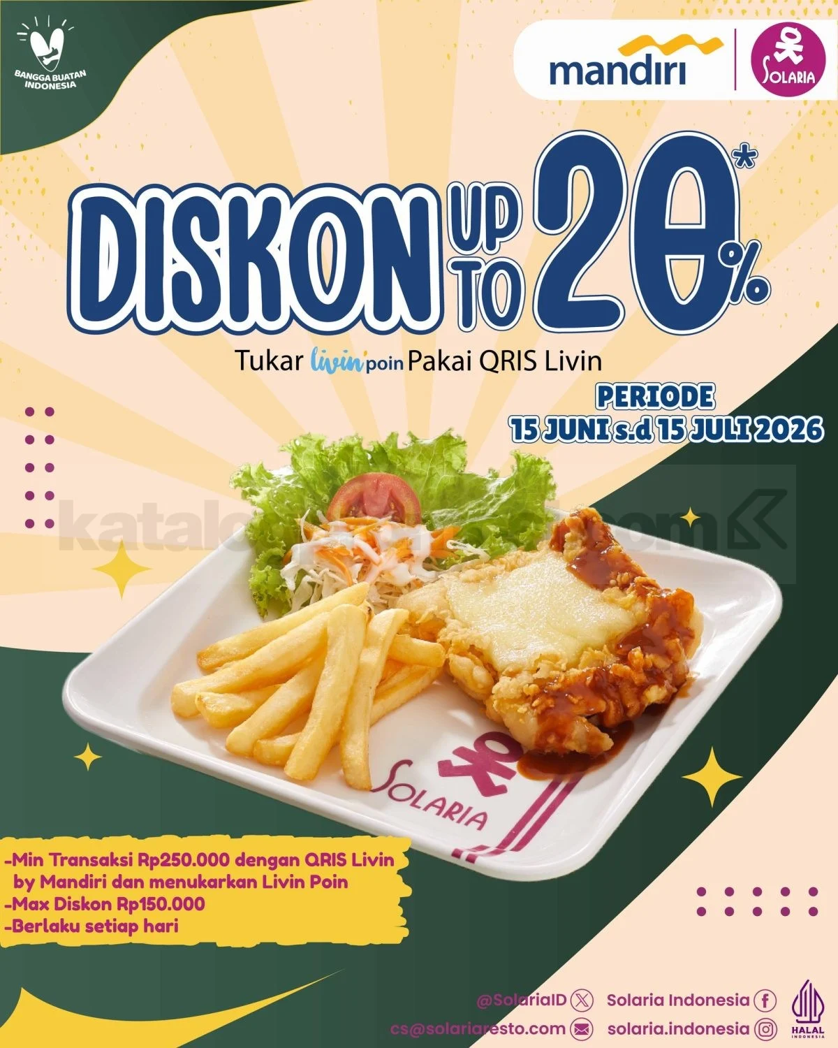 Solaria & Mandiri: Diskon Hingga 20% Pakai Livin' Poin
