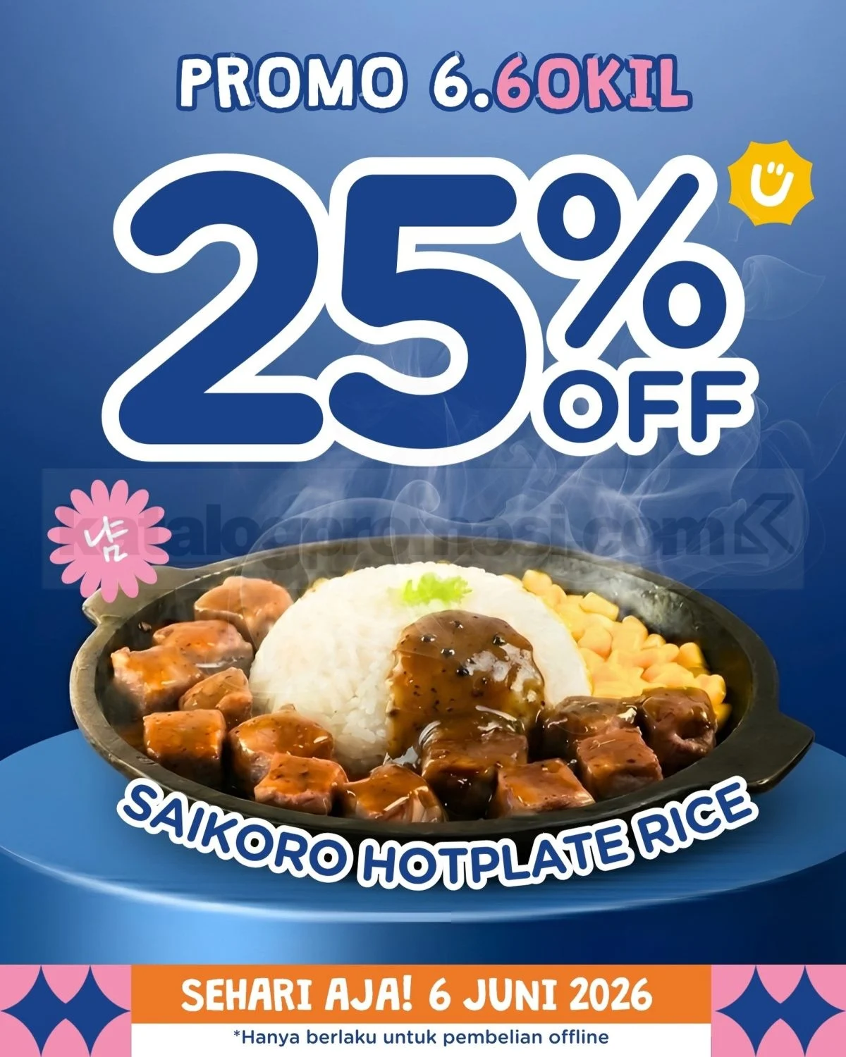 Steak With U: Diskon 25% Saikoro Hotplate Spesial 6.6