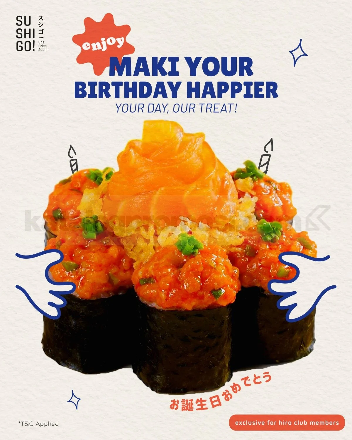 Sushi Go Birthday Treats: Nikmati Sushi Gratis di Hari Spesialmu!