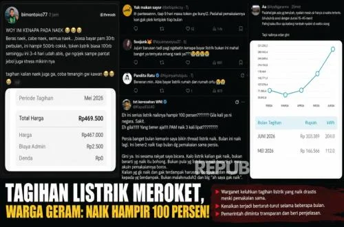 Tagihan Listrik Melonjak, Warga Keluhkan Token Cepat Habis