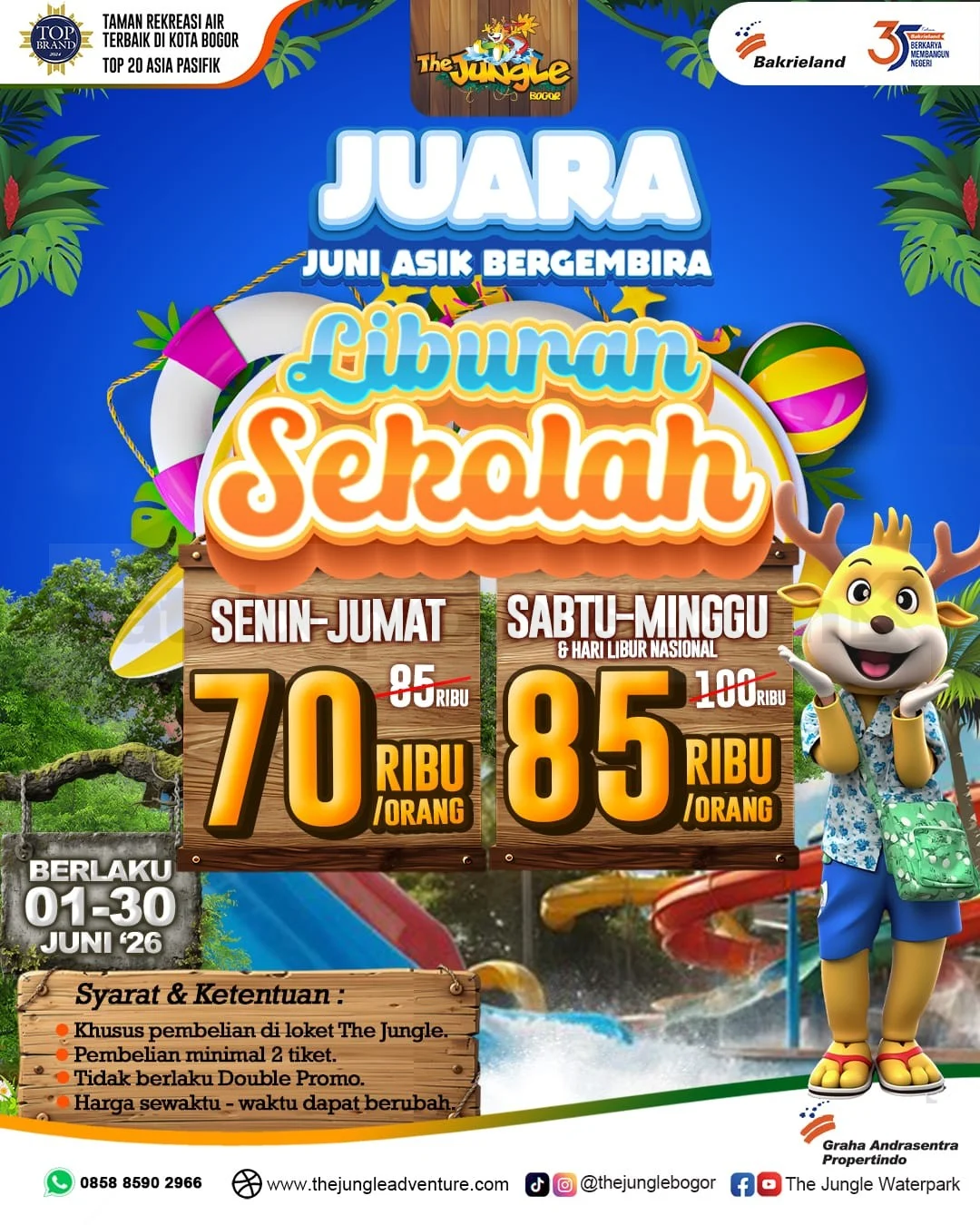 The Jungle Tawarkan Promo Tiket Rp 70.000 Selama Juni 2026