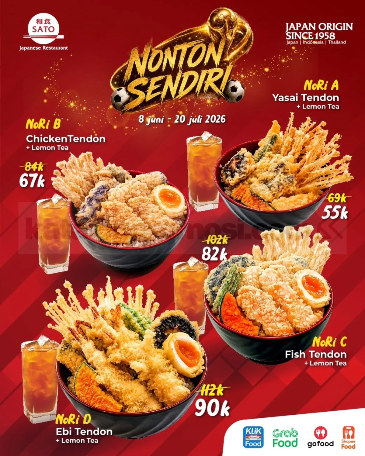 Washoku Sato: Paket Nobar World Cup Hemat Mulai 55 Ribu!