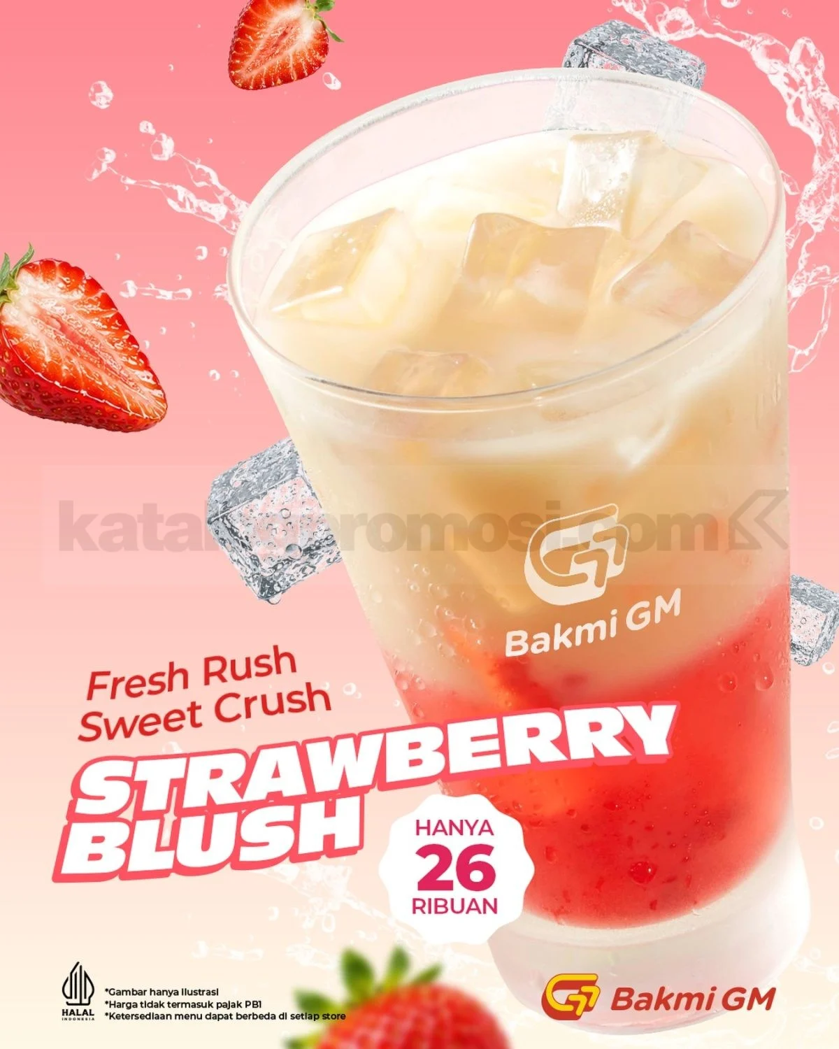 Bakmi GM Tawarkan Strawberry Blush Segar Rp 26.000