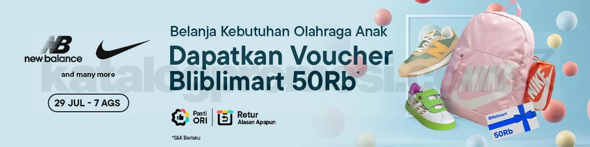 Blibli: Voucher Rp50rb untuk Olahraga Anak, 29 Juli-7 Agustus