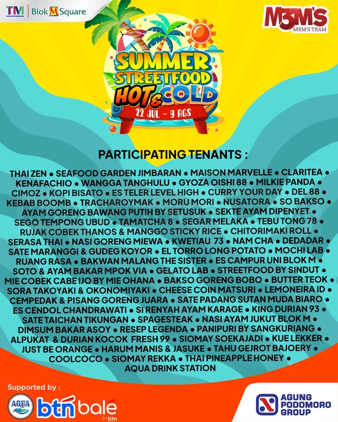 Blok M Square Suguhkan Festival Kuliner 'Summer Streetfood Hot & Cold'
