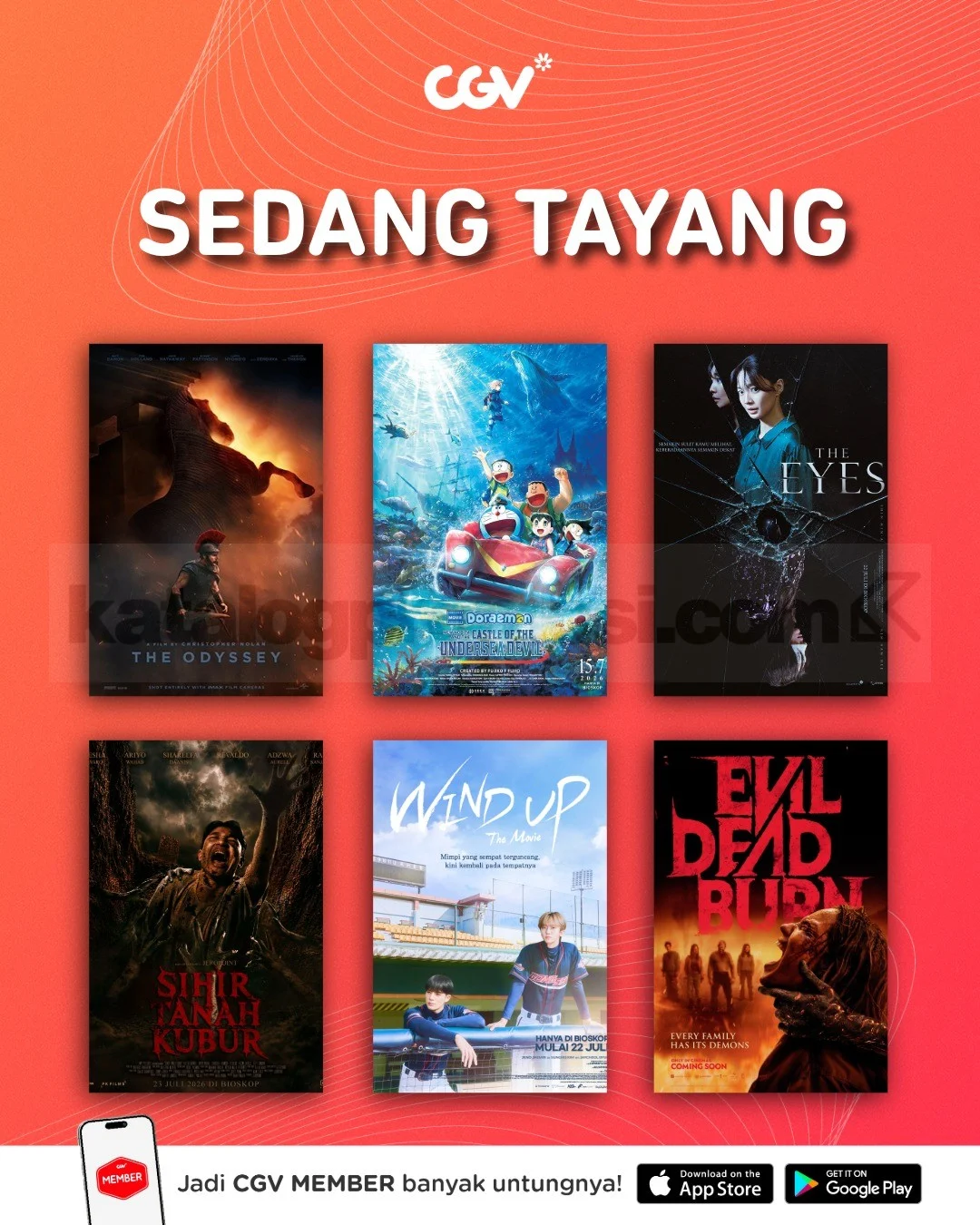 CGV Monday Member Day: Beli 1 Gratis 1 Tiket Bioskop!
