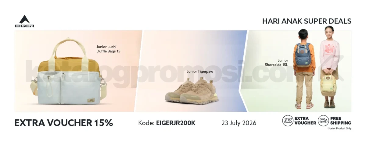 EIGER Rayakan Hari Anak: Voucher 15% & Gratis Ongkir!
