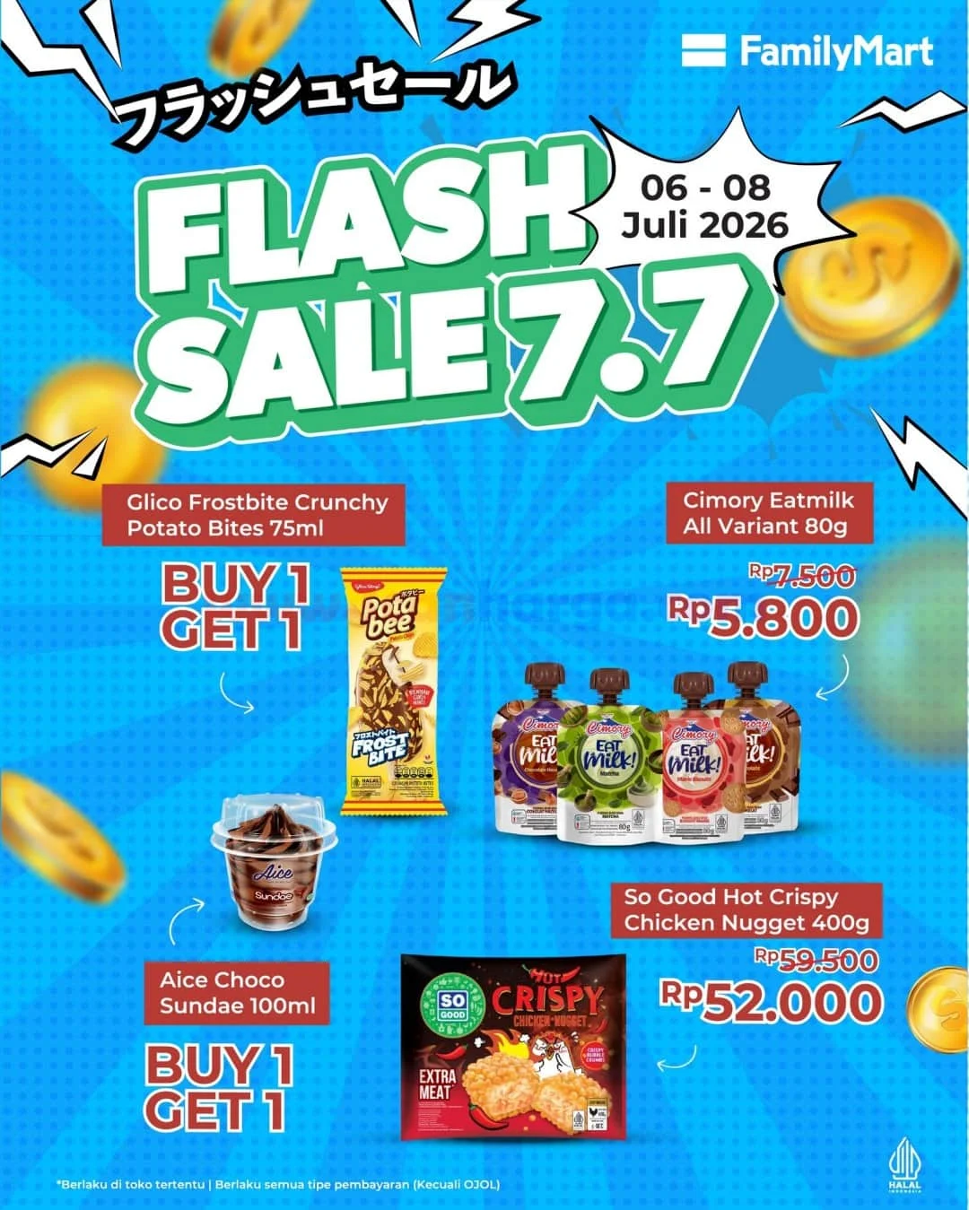 FamilyMart Gelar Flash Sale 7.7: Beli 1 Gratis 1 Mulai Rp 5.000!